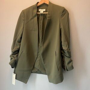 Rachel Zoe |  XS | Olive Green Open-Front Blazer Jacket